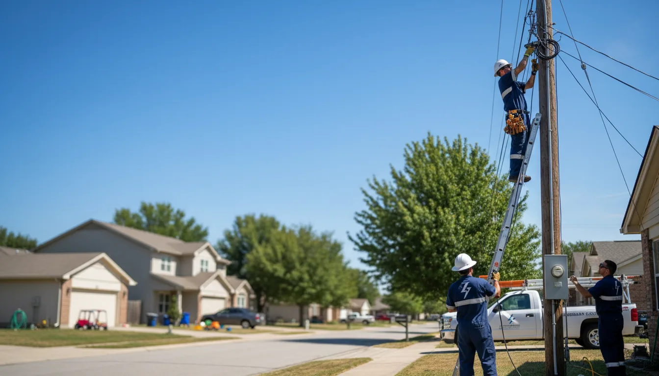 Residential electrician providing installation services in Olustee, OK